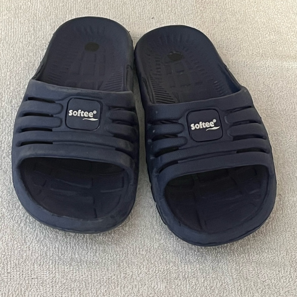 Softee Blue/White Sandals Sz 10 10 1/2 (41)